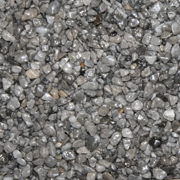 Marmorstein-Muster und Farben für den Steinteppich in der Ausführung Naturgrau - Grau 75/25.